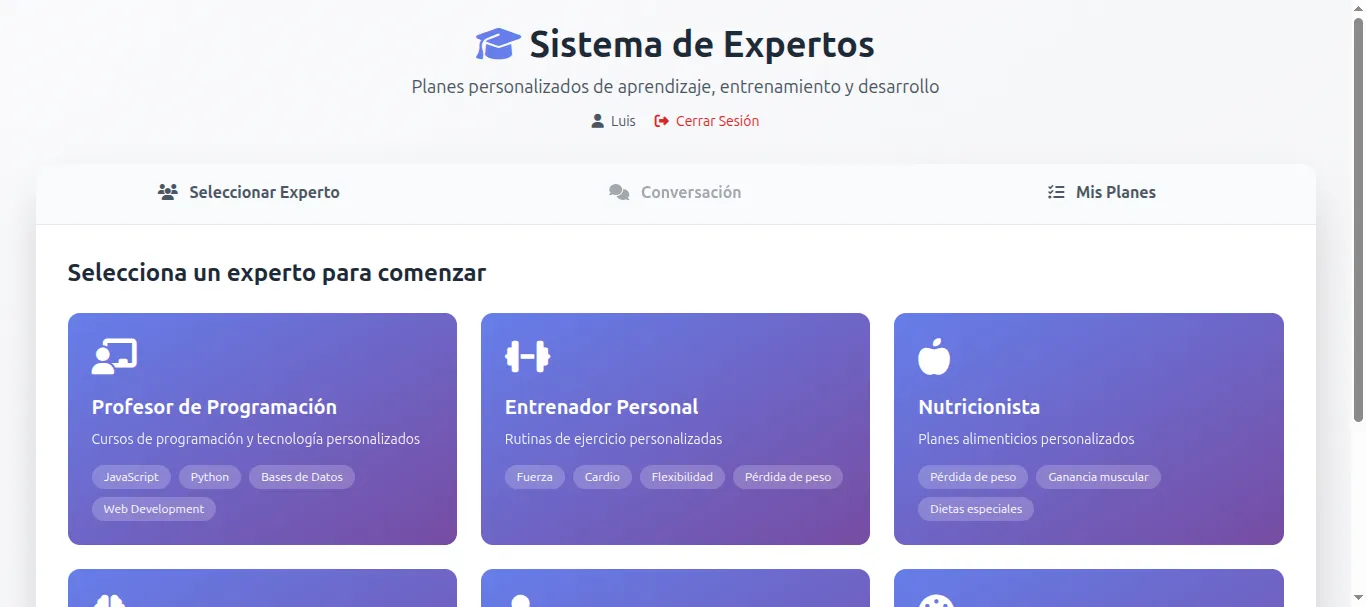 Pantalla 1 de Plataforma de cursos online con IA para nutriólogos, coaches y expertos