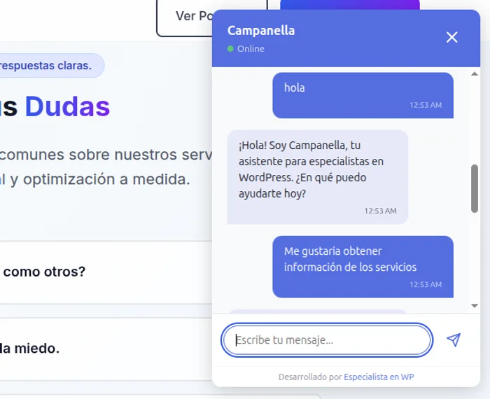 Imagen del proyecto Plugin WordPress Chat con IA Gratuito