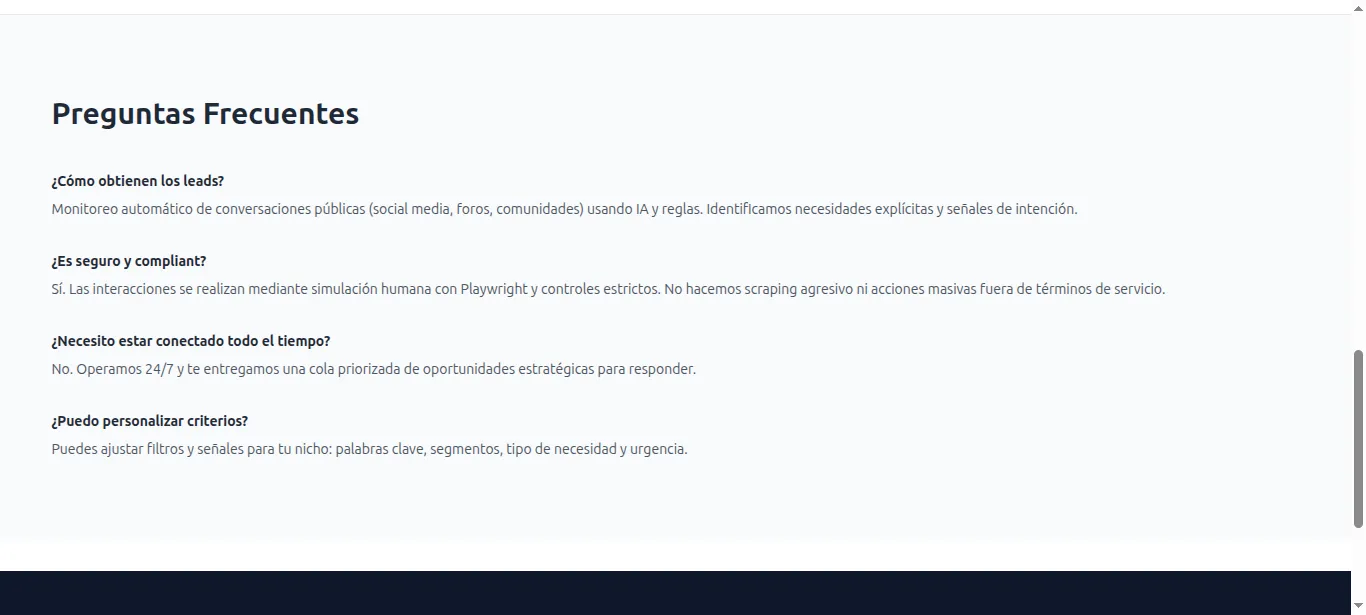 Pantalla 2 de Generación de leads B2B con IA: el sistema que se volvió Outreach Suite