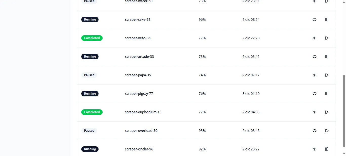Pantalla 2 de Price Finder: comparador y monitoreo de precios de la competencia a escala