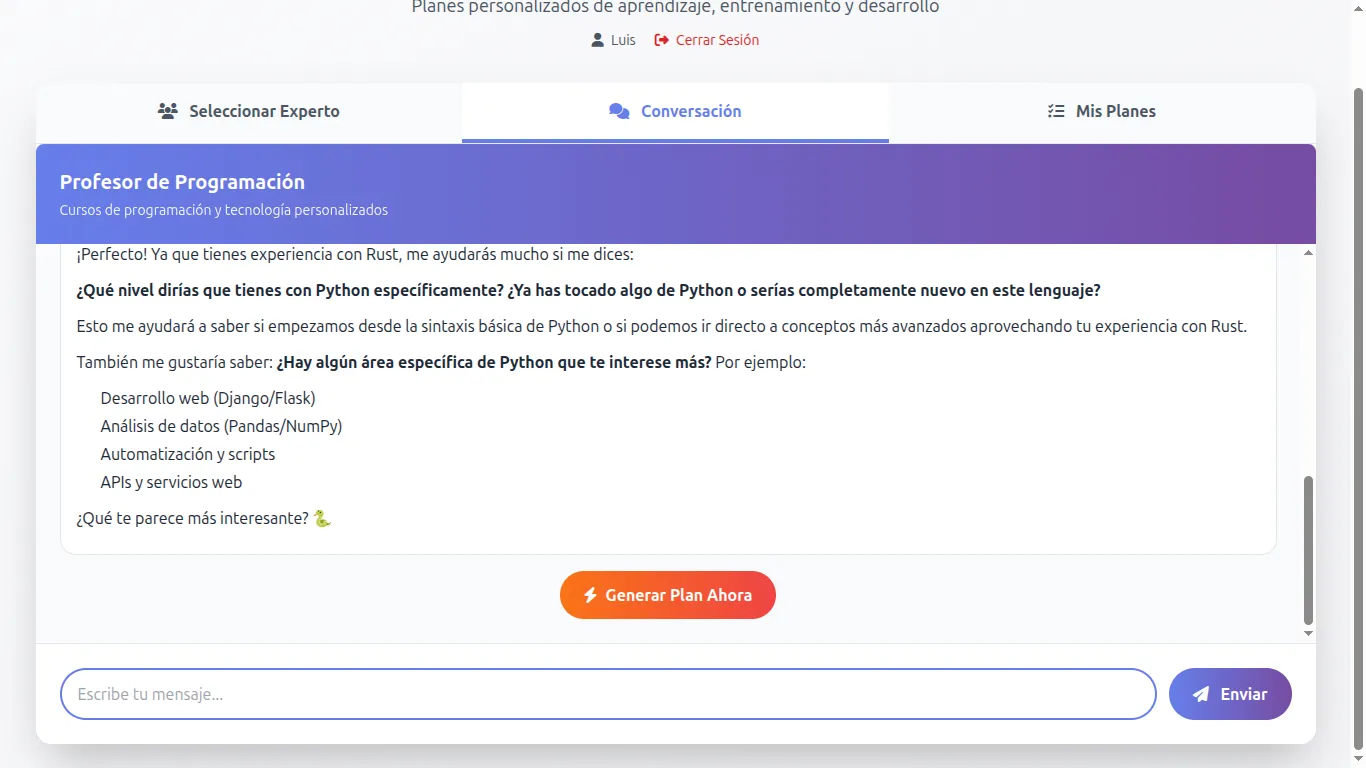 Pantalla 2 de Plataforma de cursos online con IA para nutriólogos, coaches y expertos