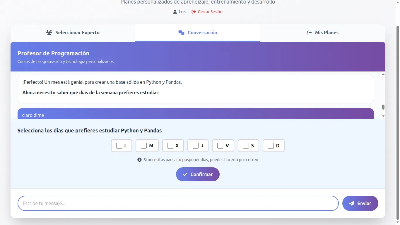 Pantalla 4 de Plataforma de cursos online con IA para nutriólogos, coaches y expertos