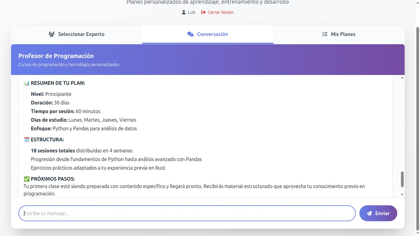 Pantalla 5 de Plataforma de cursos online con IA para nutriólogos, coaches y expertos